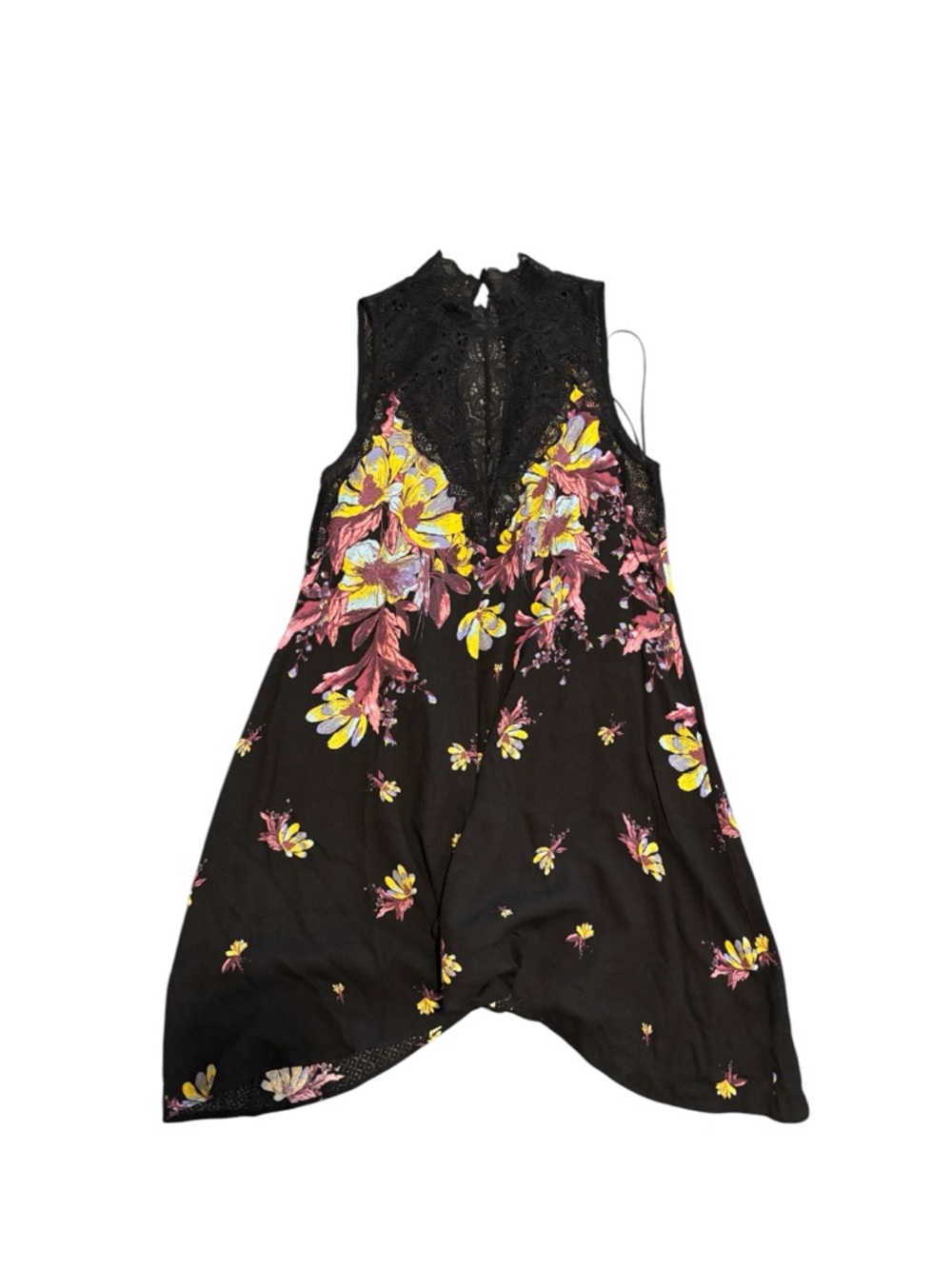 Free People Black Floral Mini Dress